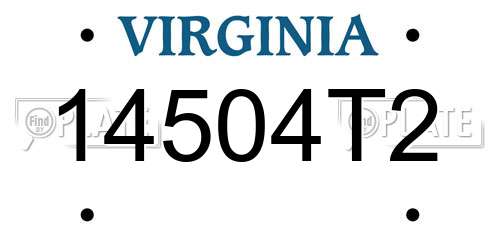 14504T2 Virginia License Plate