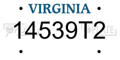 14539T2 Virginia License Plate