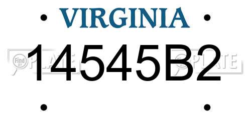 14545B2 Virginia License Plate