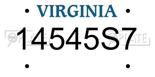 14545S7 Virginia License Plate