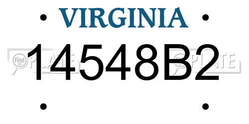 14548B2 Virginia License Plate