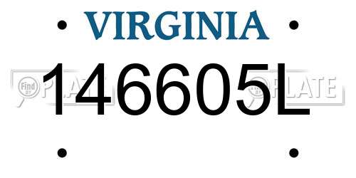 146605L Virginia License Plate