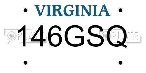 146GSQ Virginia License Plate