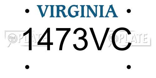 1473VC Virginia License Plate
