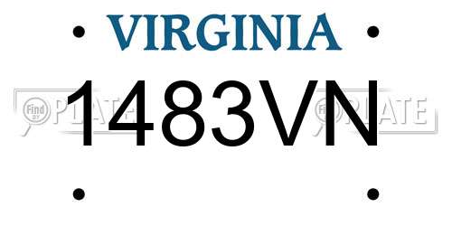 1483VN Virginia License Plate