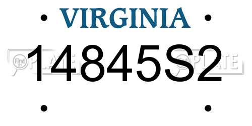 14845S2 Virginia License Plate