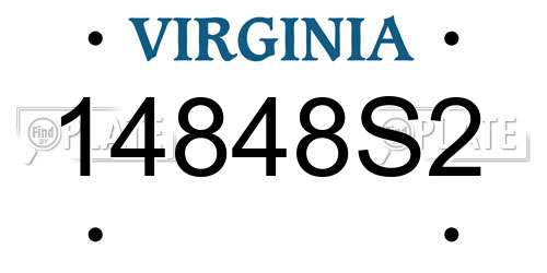 14848S2 Virginia License Plate