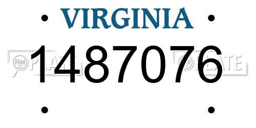 1487076 Virginia License Plate