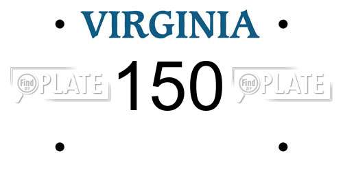 150 Virginia License Plate