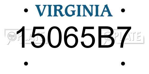 15065B7 Virginia License Plate