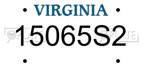 15065S2 Virginia License Plate