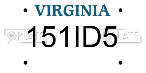 151ID5 Virginia License Plate