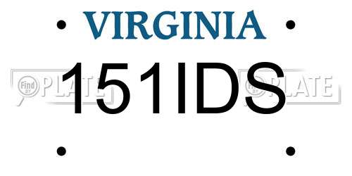 151IDS Virginia License Plate