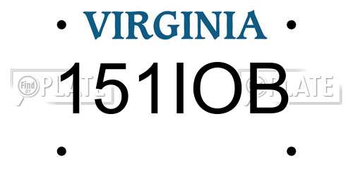 151IOB Virginia License Plate