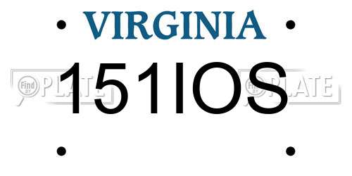 151IOS Virginia License Plate