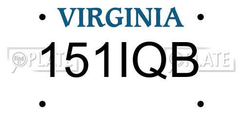 151IQB Virginia License Plate