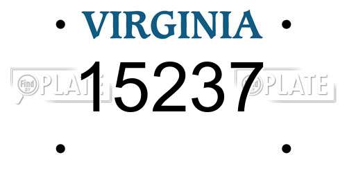 15237 Virginia License Plate