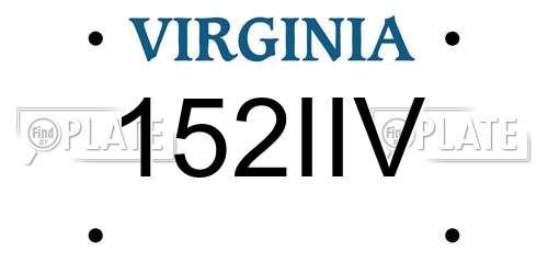152IIV Virginia License Plate