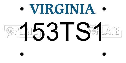 153TS1 Virginia License Plate