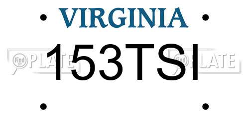 153TSI Virginia License Plate