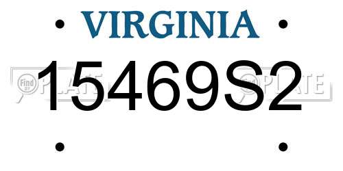 15469S2 Virginia License Plate