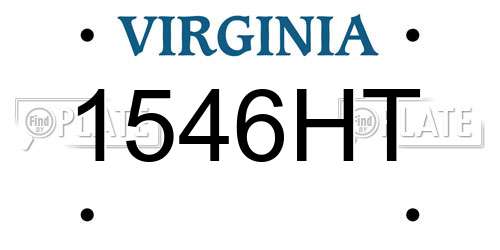 1546HT Virginia License Plate
