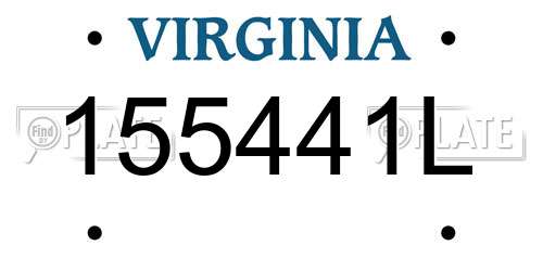 155441L Virginia License Plate