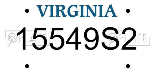15549S2 Virginia License Plate
