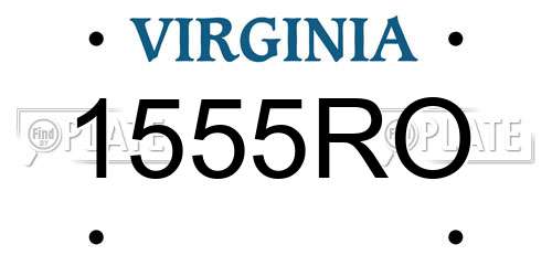 1555RO Virginia License Plate