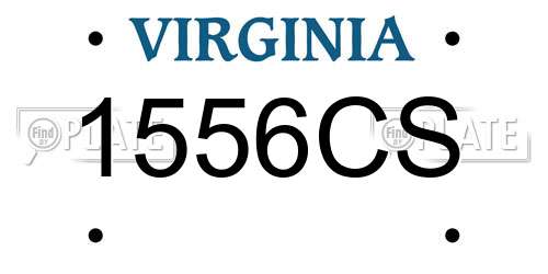 1556CS Virginia License Plate