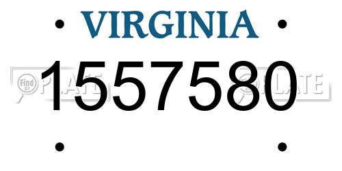 1557580 Virginia License Plate