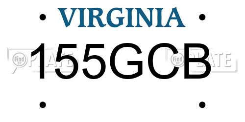 155GCB Virginia License Plate