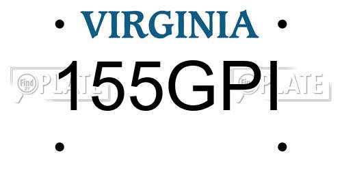 155GPI Virginia License Plate