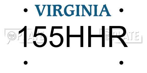 155HHR Virginia License Plate