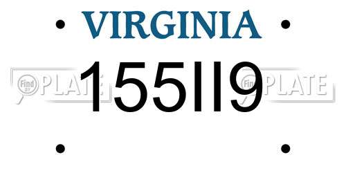 155II9 Virginia License Plate