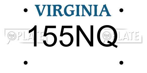 155NQ Virginia License Plate