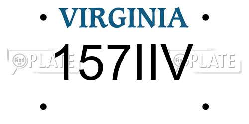 157IIV Virginia License Plate