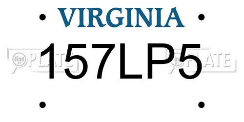 157LP5 Virginia License Plate