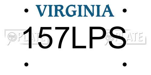 157LPS Virginia License Plate