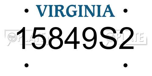 15849S2 Virginia License Plate