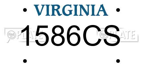 1586CS Virginia License Plate