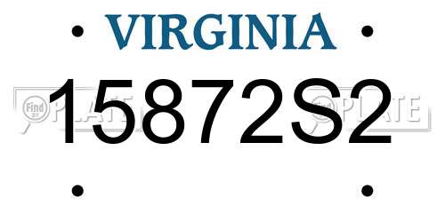 15872S2 Virginia License Plate