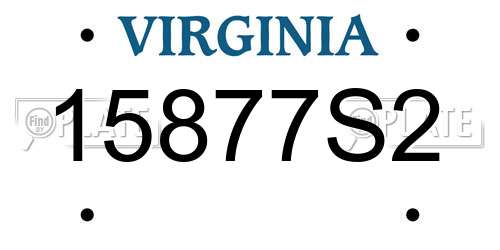 15877S2 Virginia License Plate
