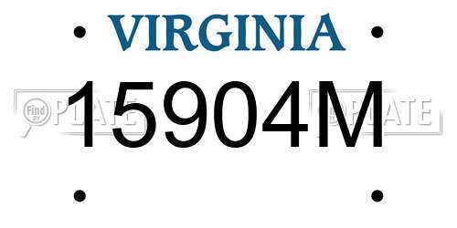 15904M Virginia License Plate