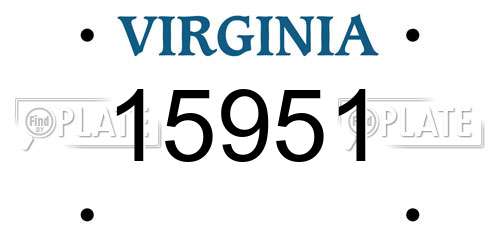 15951 Virginia License Plate