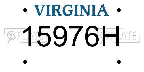 15976H Virginia License Plate