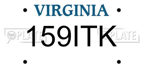 159ITK Virginia License Plate