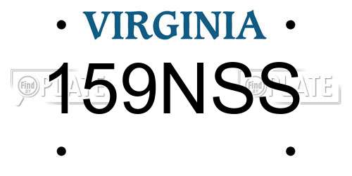 159NSS Virginia License Plate