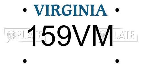 159VM Virginia License Plate