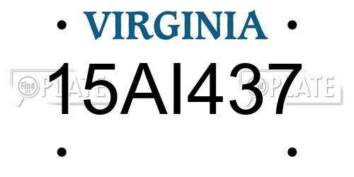 15AI437 Virginia License Plate